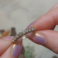 Diamond half eternity band in 18 carat gold