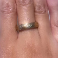 Antique Memorial Gold & Woven Hair Ring