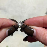 Diamanten solitair ring in goud met platina