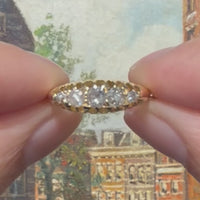 Victorian five stone diamond ring from 1898