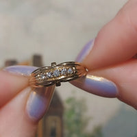 Vintage five stone diamond ring in 14 carat gold