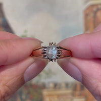 Antique rose diamond Belcher style ring