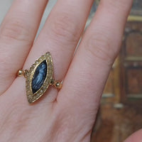 Victorian cameo and seed pearl ring from 1894