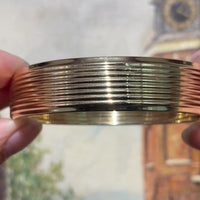 14 kaat gouden bangle armband met ribbels