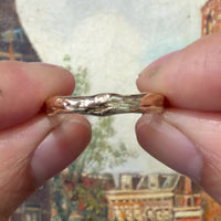 14 karaat gouden nugget-stijl ring