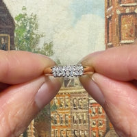 Vintage double row diamond ring