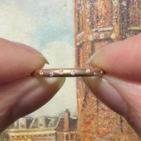 14 karaat matgouden rosé ring met diamant