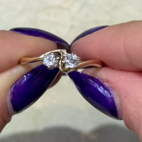 Diamanten spiraalring van 14 karaat goud