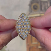 Marquise diamond ring in 14 carat gold