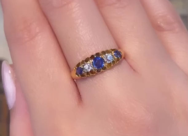 Sapphire and diamond ring from 1919