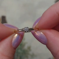 Diamanten solitaire ring van 14 karaat goud