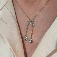 Edwardian diamond pendant in 18 carat gold