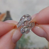 Antique rose diamond swirl ring