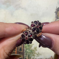Vintage Toi et Moi garnet ring