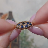 Edwardian sapphire and diamond ring from 1905