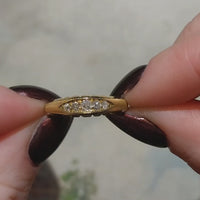 Victorian five stone diamond ring from 1895