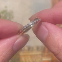 Tri color gold band with diamonds