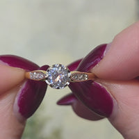 Vintage diamanten ring van 18 karaat goud