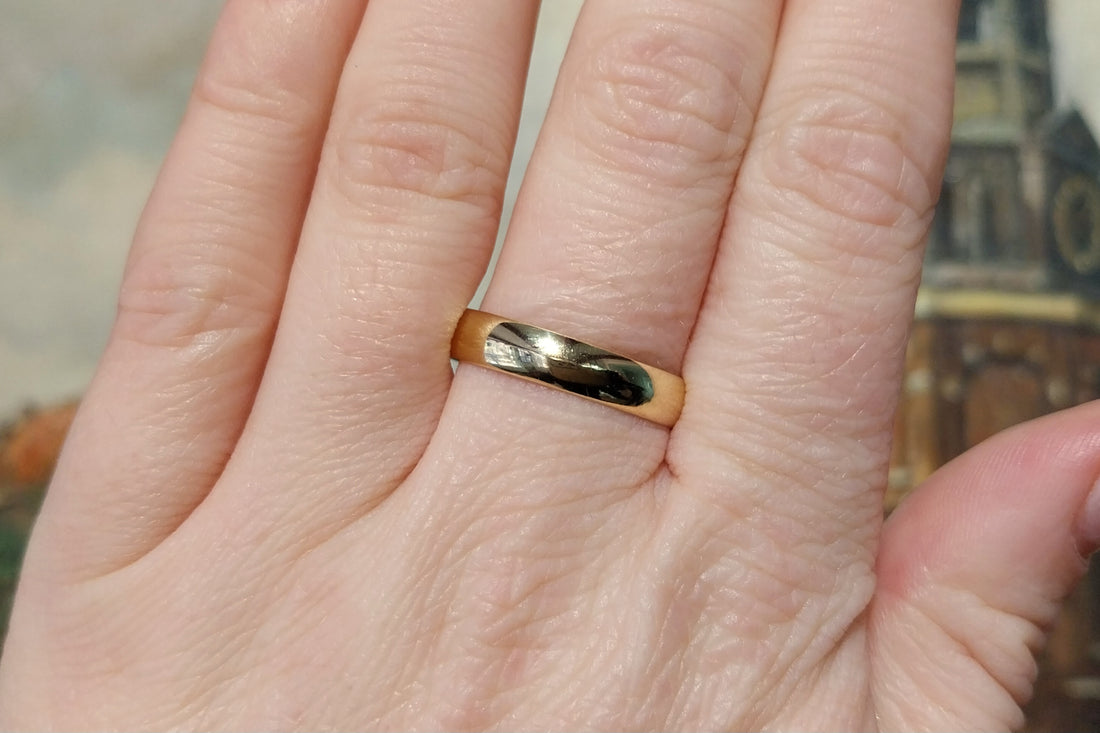 Vintage 14 carat gold wedding band-wedding rings-The Antique Ring Shop