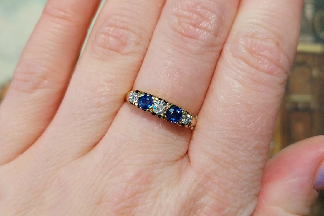 Edwardian sapphire and diamond ring