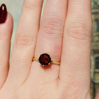 Madeira citrine solitaire ring-Vintage Rings-The Antique Ring Shop