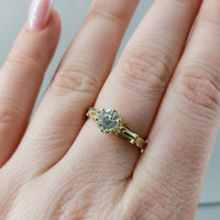 Diamond solitaire ring in 14 carat gold-engagement rings-The Antique Ring Shop