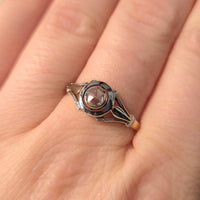 Rose diamond 18 carat white and yellow gold ring-The Antique Ring Shop
