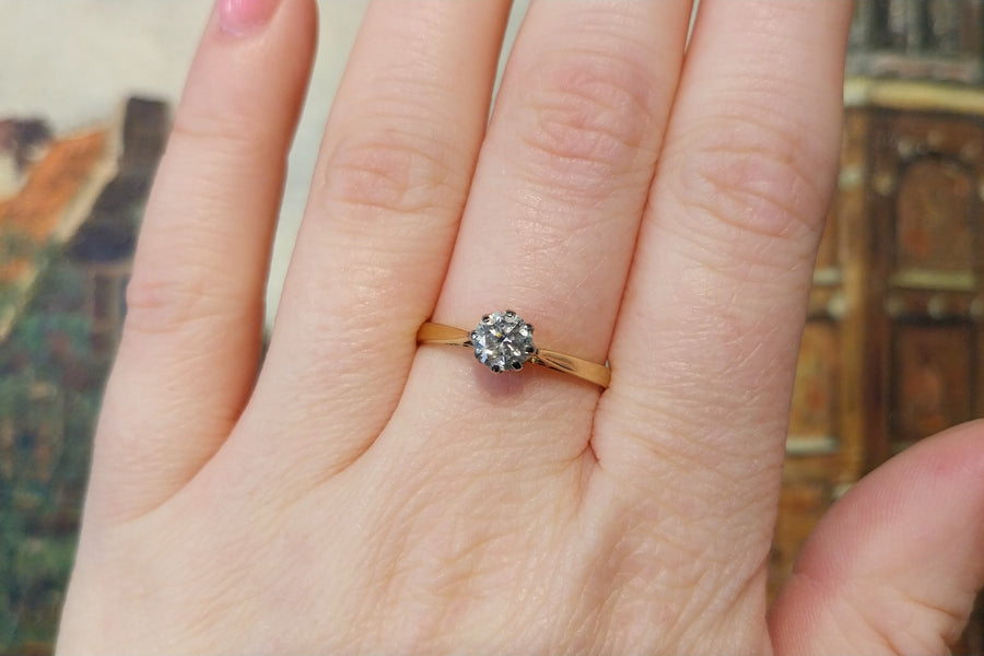 .50 carat diamond solitaire ring-engagement rings-The Antique Ring Shop