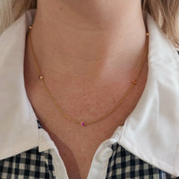 Tourmaline and citrine necklace in 18 carat gold