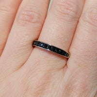 Witgouden ring met saffieren