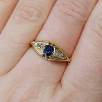 Antique sapphire and diamond ring from 1918-Antique rings-The Antique Ring Shop