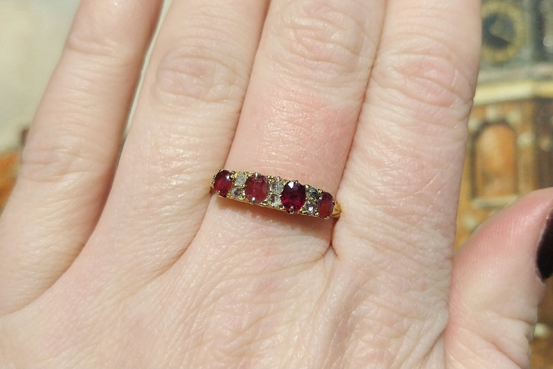 Edwardian ruby and diamond ring from 1910-The Antique Ring Shop