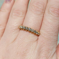 Diamond half eternity band in 18 carat gold-Vintage Rings-The Antique Ring Shop