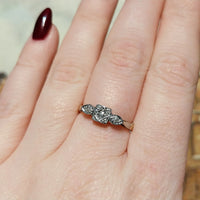 Vintage three stone diamond ring-Vintage Rings-The Antique Ring Shop