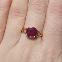 Ruby ring in 14 carat gold-Vintage Rings-The Antique Ring Shop