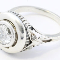 Rose diamond ring in silver and white gold-Antique rings-The Antique Ring Shop, Amsterdam