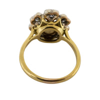 Sillver and gold sapphire flower ring-Vintage & retro rings-The Antique Ring Shop