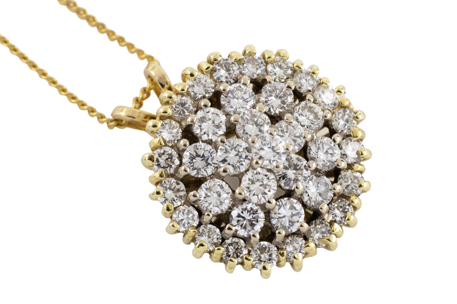 Brilliant cut diamond pendant in 18 carat gold-Pendants-The Antique Ring Shop