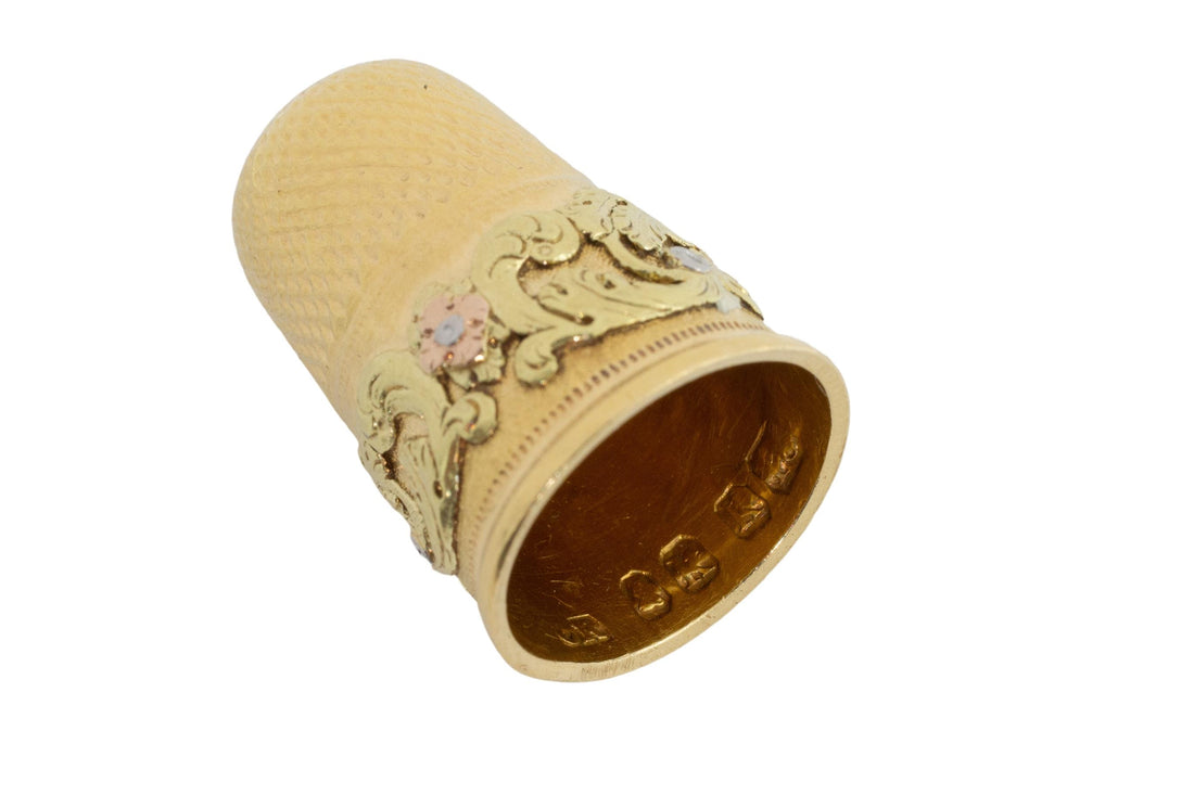 Georgian period 18 carat gold thimble from 1825-The Antique Ring Shop