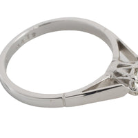 White gold diamond solitaire ring-Vintage & retro rings-The Antique Ring Shop