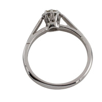 White gold diamond solitaire ring-Vintage & retro rings-The Antique Ring Shop