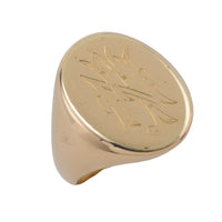 Large heavy antique signet ring from 1910-mens rings-The Antique Ring Shop