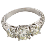 18 carat white gold brilliant cut diamond ring-engagement rings-The Antique Ring Shop
