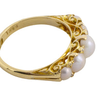 Victiorian pearl and rose diamond ring from 1897-Antique rings-The Antique Ring Shop