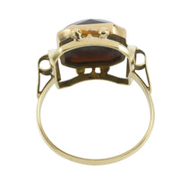 Faceted garnet ring in 14 carat gold-Vintage & retro rings-The Antique Ring Shop